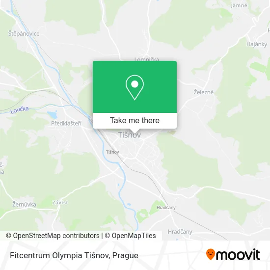 Карта Fitcentrum Olympia Tišnov