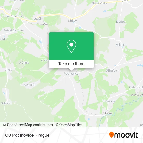 Карта OÚ Pocinovice