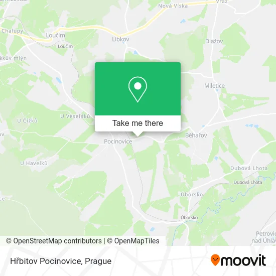 Карта Hřbitov Pocinovice