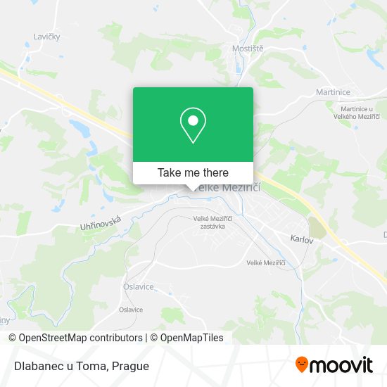 Карта Dlabanec u Toma