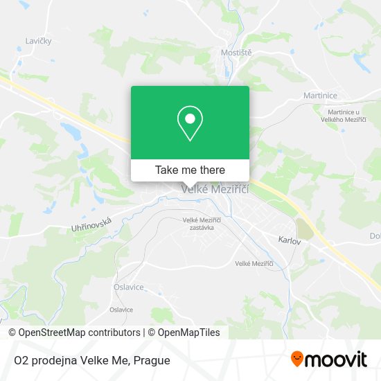 Карта O2 prodejna Velke Me
