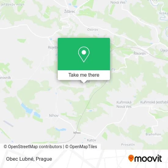 Карта Obec Lubné