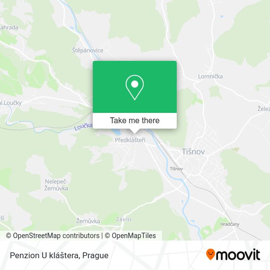 Карта Penzion U kláštera