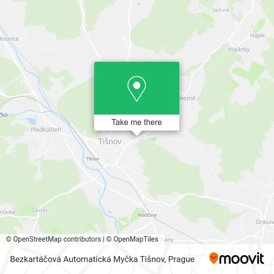 Карта Bezkartáčová Automatická Myčka Tišnov