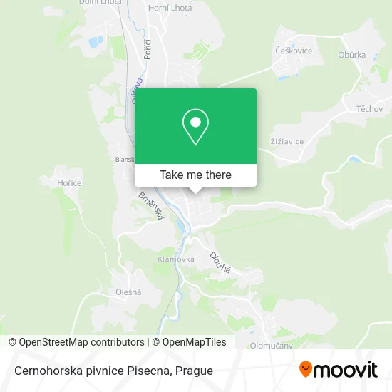 Карта Cernohorska pivnice Pisecna