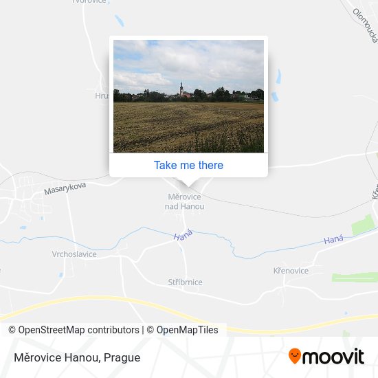 Карта Měrovice Hanou