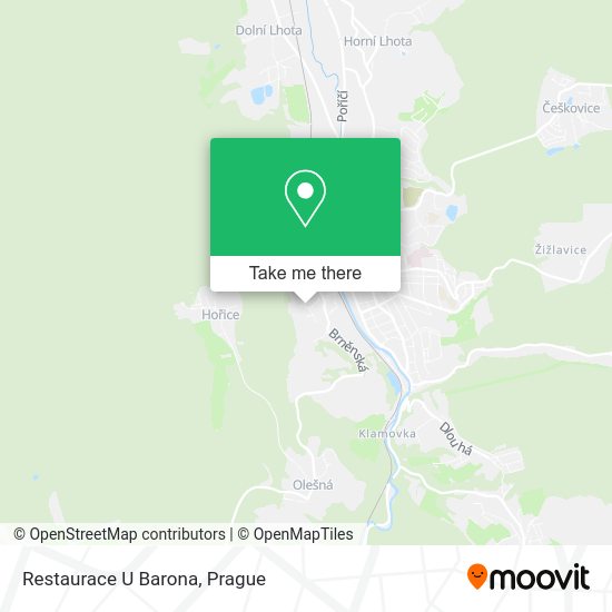 Карта Restaurace U Barona