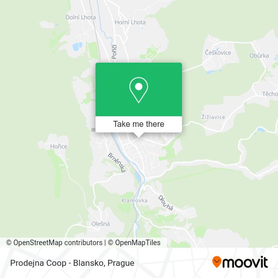 Карта Prodejna Coop - Blansko