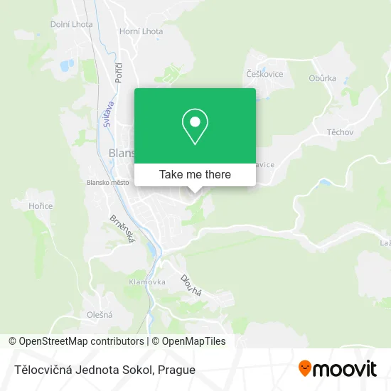 Карта Tělocvičná Jednota Sokol