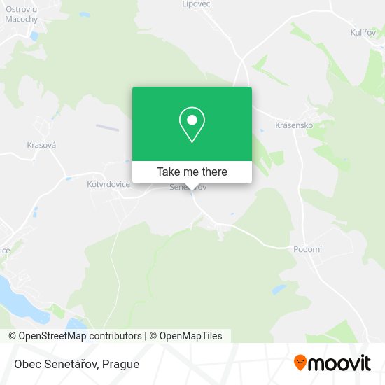 Карта Obec Senetářov