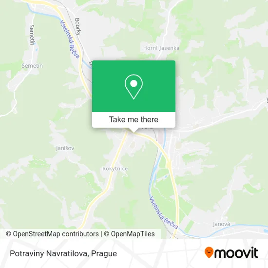 Карта Potraviny Navratilova