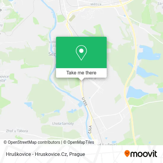 Карта Hruškovice - Hruskovice.Cz