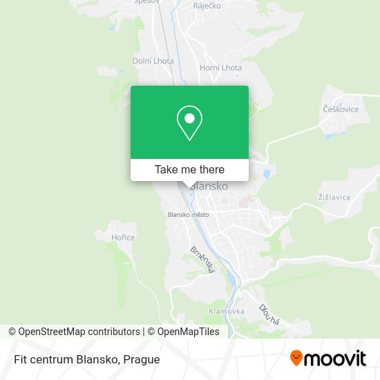 Карта Fit centrum Blansko