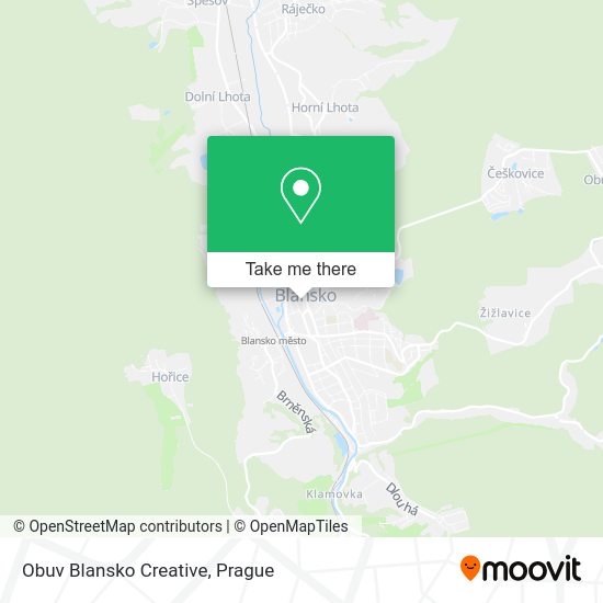 Карта Obuv Blansko Creative