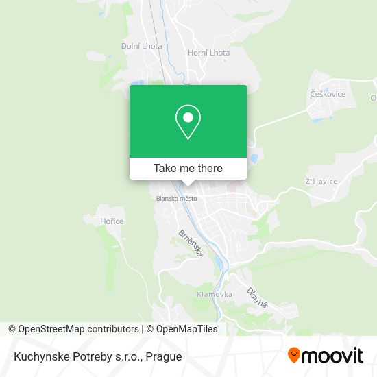 Карта Kuchynske Potreby s.r.o.