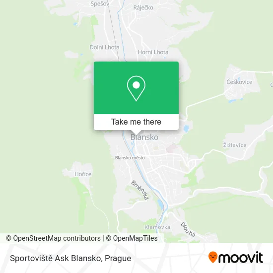 Карта Sportoviště Ask Blansko