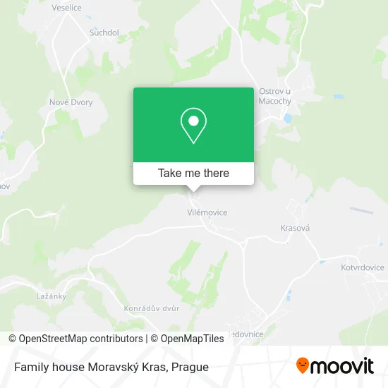 Family house Moravský Kras map