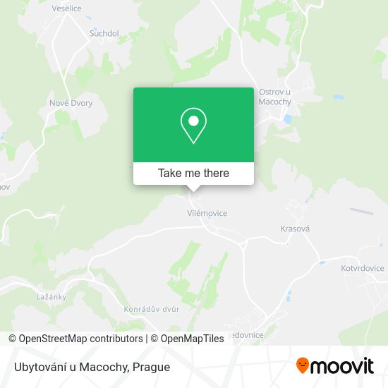 Карта Ubytování u Macochy
