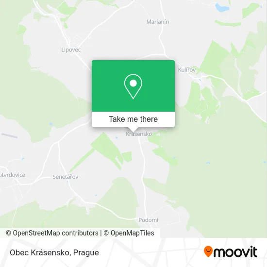 Карта Obec Krásensko