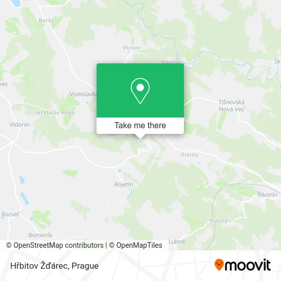 Карта Hřbitov Žďárec