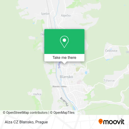 Карта Alza CZ Blansko