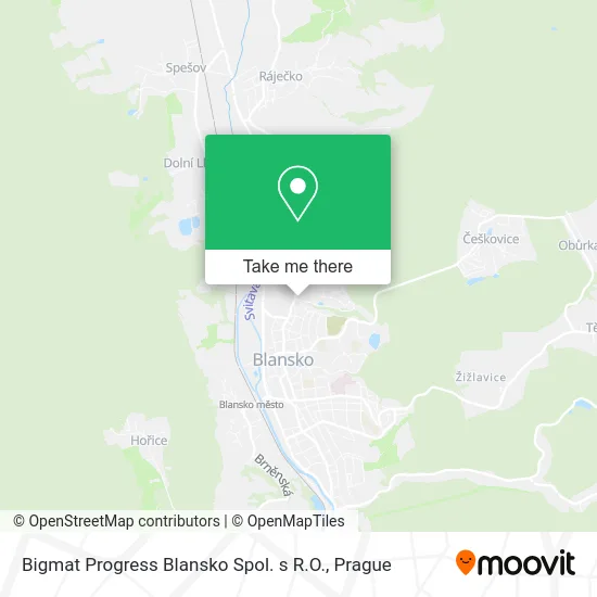 Карта Bigmat Progress Blansko Spol. s R.O.