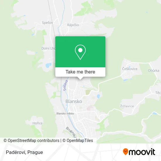 Карта Paděrovi