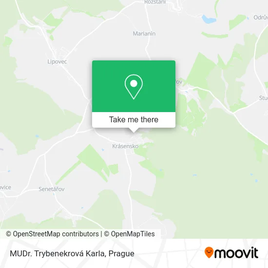 Карта MUDr. Trybenekrová Karla