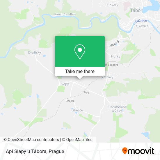 Карта Api Slapy u Tábora