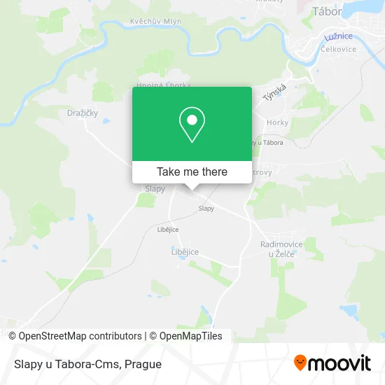 Карта Slapy u Tabora-Cms