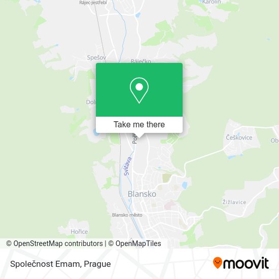 Карта Společnost Emam