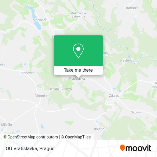 Карта OÚ Vratislávka