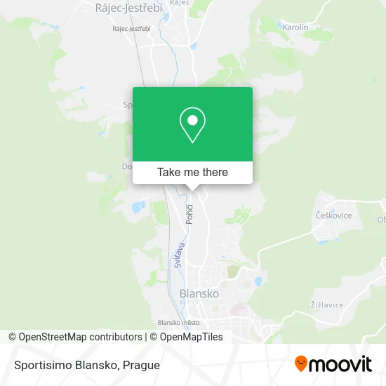 Карта Sportisimo Blansko