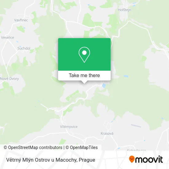 Карта Větrný Mlýn Ostrov u Macochy