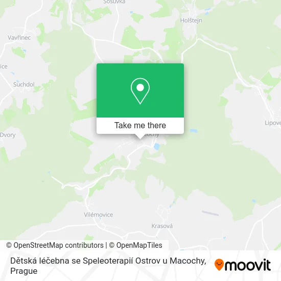 Карта Dětská léčebna se Speleoterapií Ostrov u Macochy