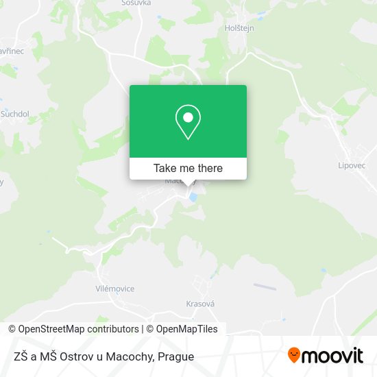 Карта ZŠ a MŠ Ostrov u Macochy