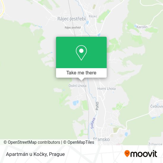 Карта Apartmán u Kočky