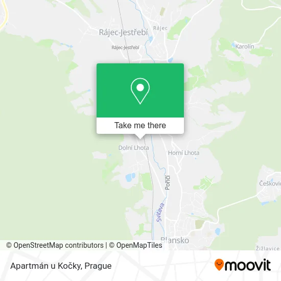 Карта Apartmán u Kočky