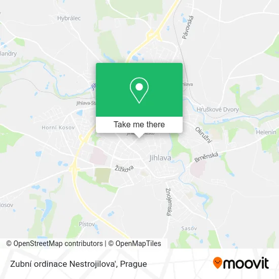 Карта Zubní ordinace Nestrojilova'