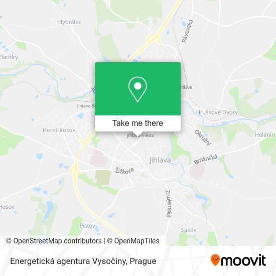 Карта Energetická agentura Vysočiny