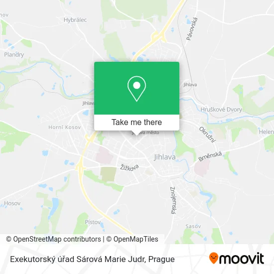 Exekutorský úřad Sárová Marie Judr map