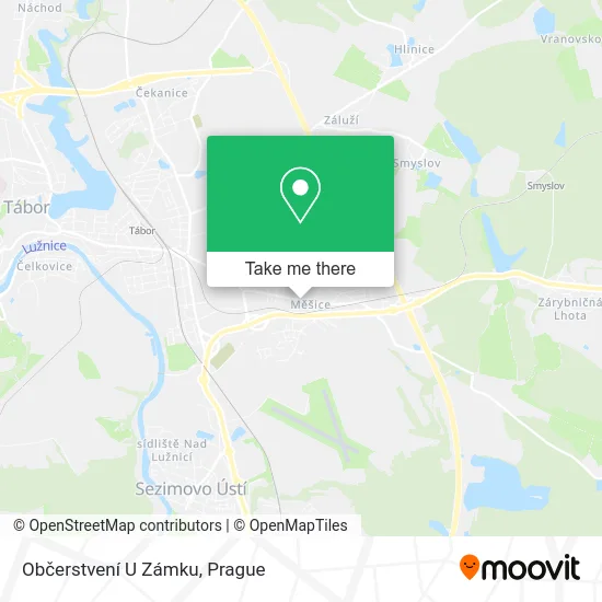 Карта Občerstvení U Zámku
