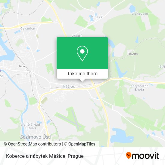 Карта Koberce a nábytek Měšice