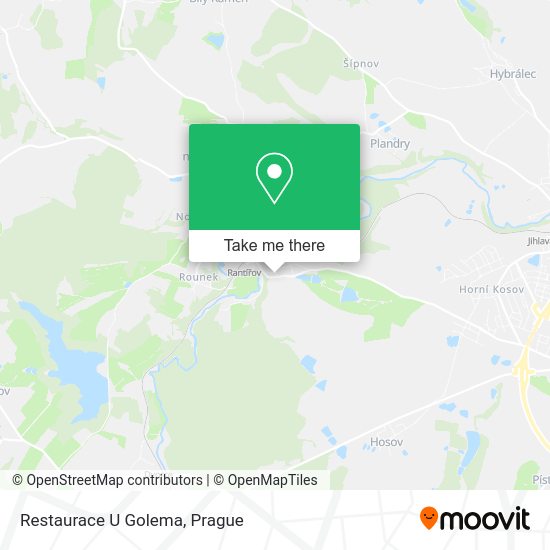 Карта Restaurace U Golema