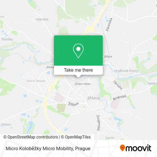 Карта Micro Koloběžky Micro Mobility