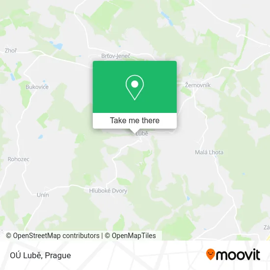 Карта OÚ Lubě