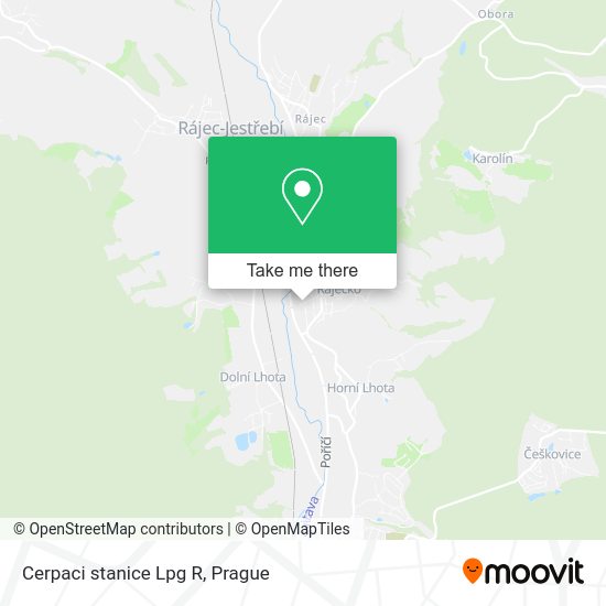 Карта Cerpaci stanice Lpg R