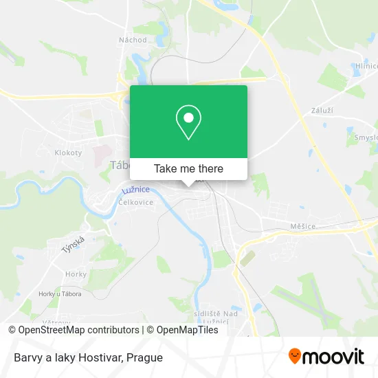 Карта Barvy a laky Hostivar