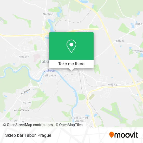 Карта Sklep bar Tábor
