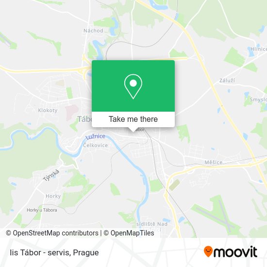 Карта Iis Tábor - servis